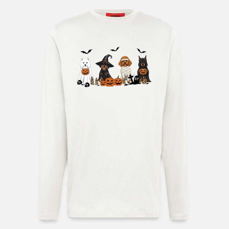 Hunde-Halloween - Langarmshirt - made by SPREAD  - OFF WHITE