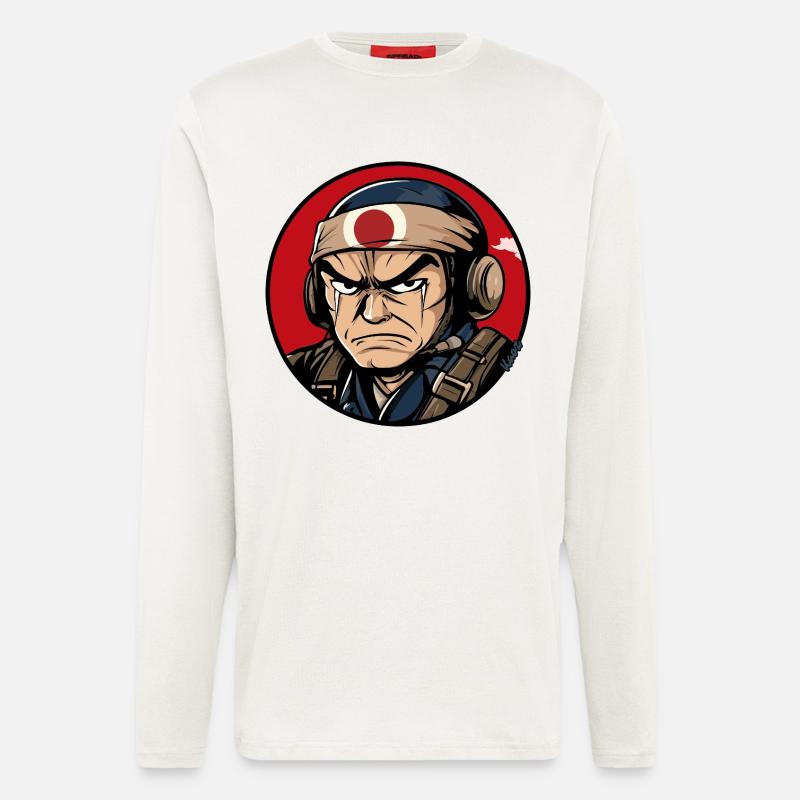 Warrior Samurai Cartoon Design - Longsleeve - made by SPREAD  - OFF WHITE