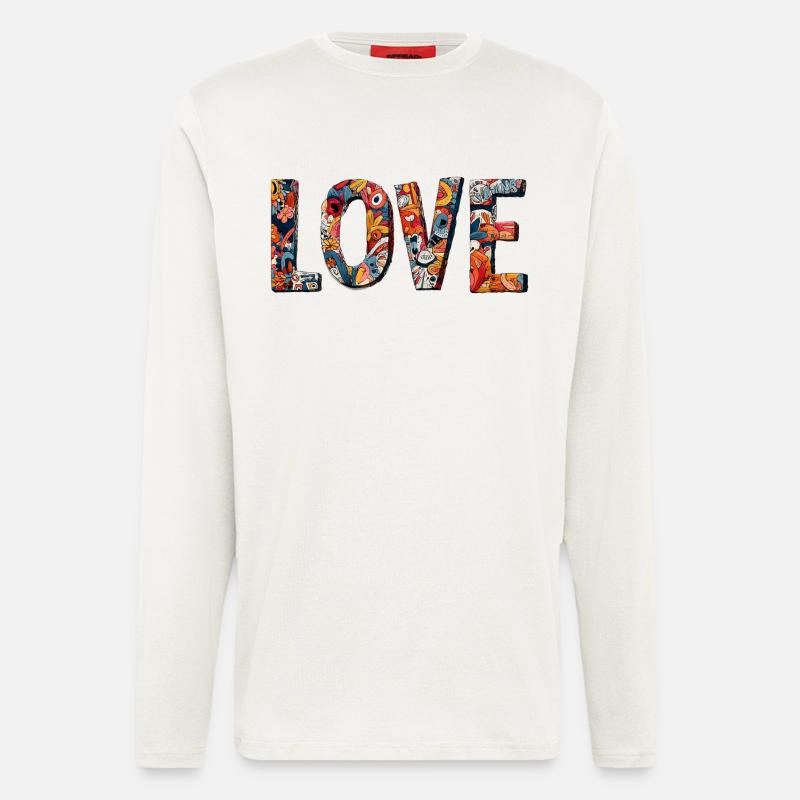 Creative Graffiti LOVE Design - Longsleeve - made by SPREAD  - OFF WHITE