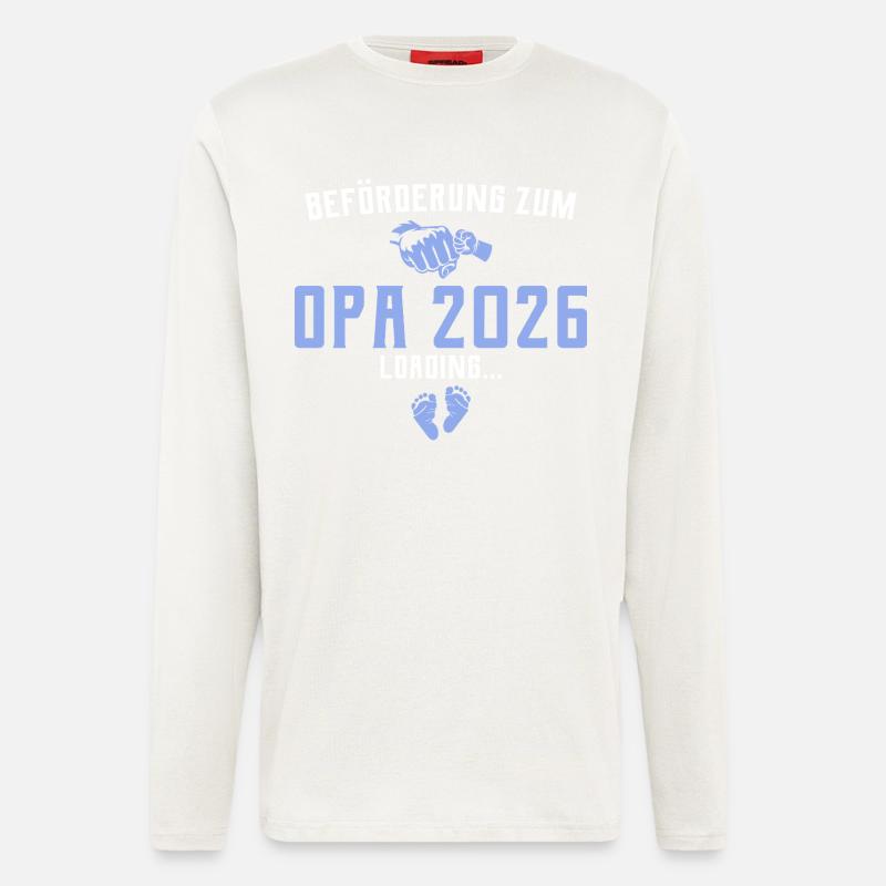 Beförderung zum Opa 2026 loading - Langarmshirt - made by SPREAD  - OFF WHITE
