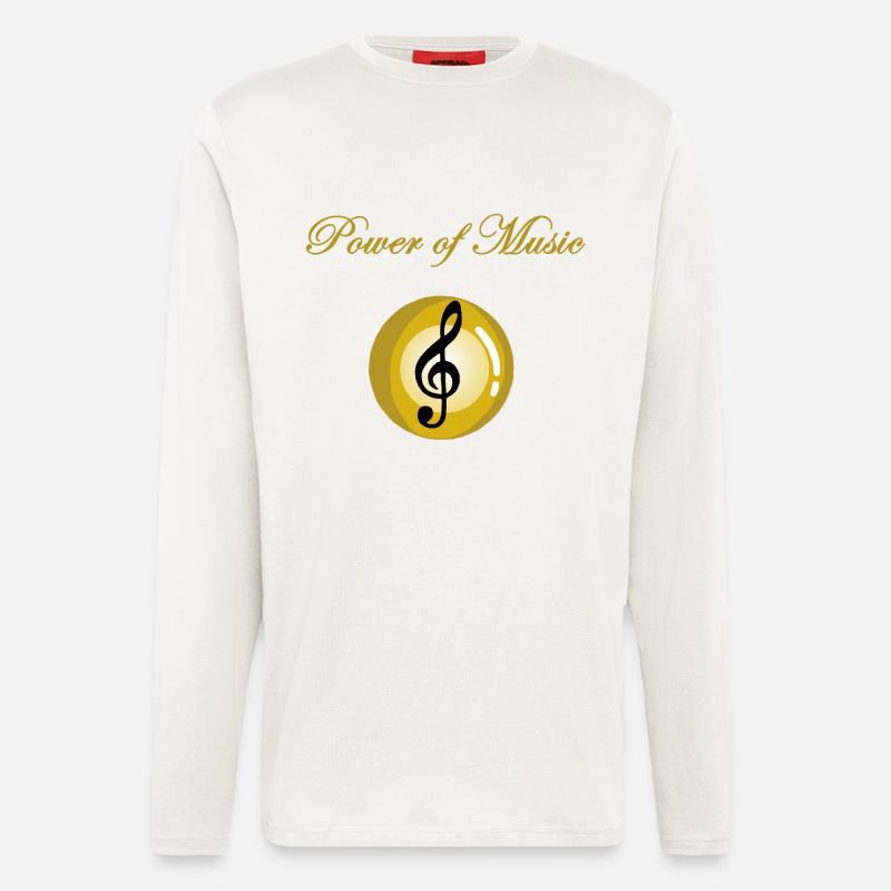 Die Kraft der Musik - Langarmshirt - made by SPREAD  - OFF WHITE