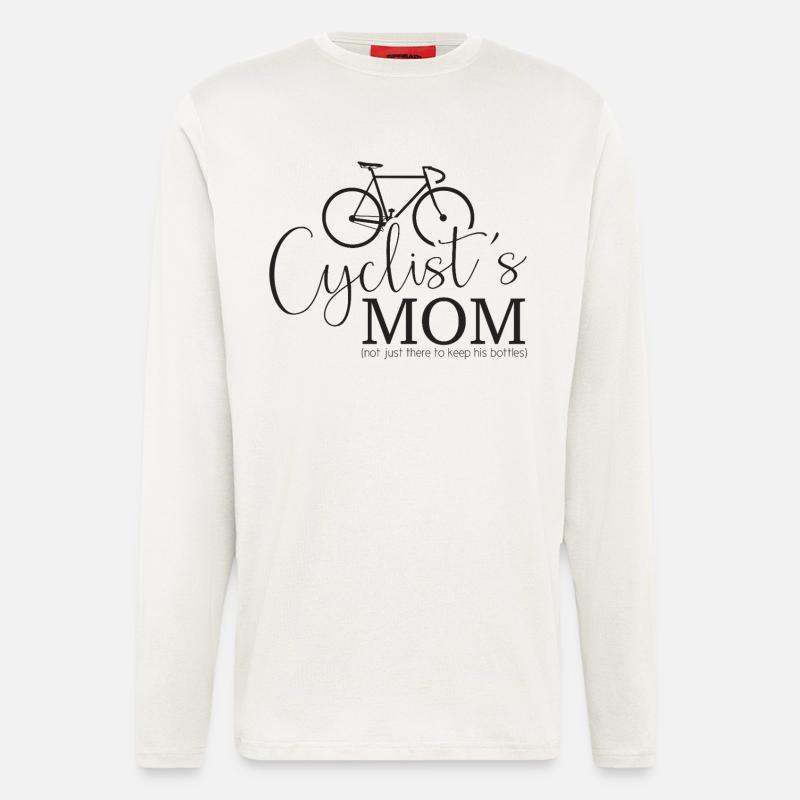 Die Mutter des Radfahrers - Langarmshirt - made by SPREAD  - OFF WHITE