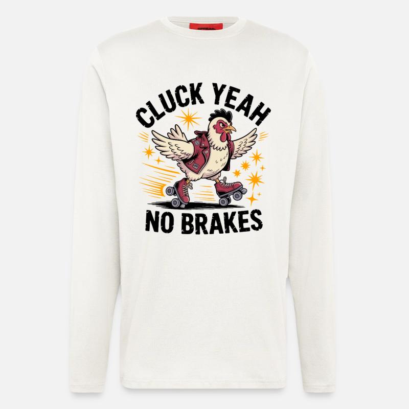 Winged Roller Derby Chick - Longsleeve - made by SPREAD  - OFF WHITE