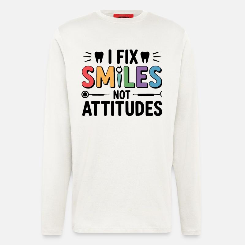 Dental Lab Technician Bridge Art  - Longsleeve - made by SPREAD  - OFF WHITE