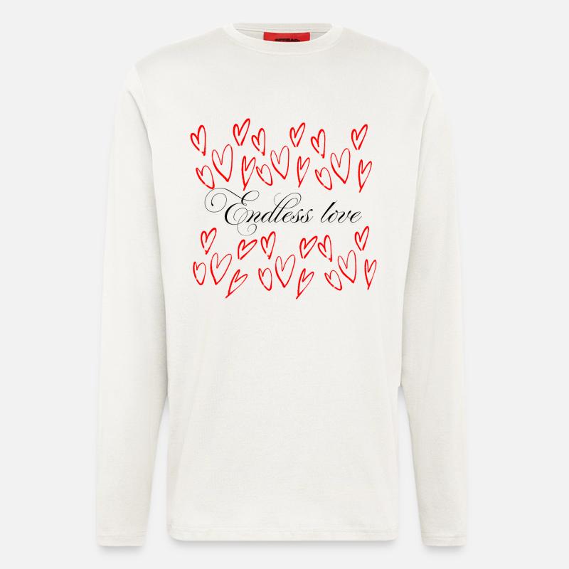 Endlose Liebe - Herzen Schwarm  - Langarmshirt - made by SPREAD  - OFF WHITE