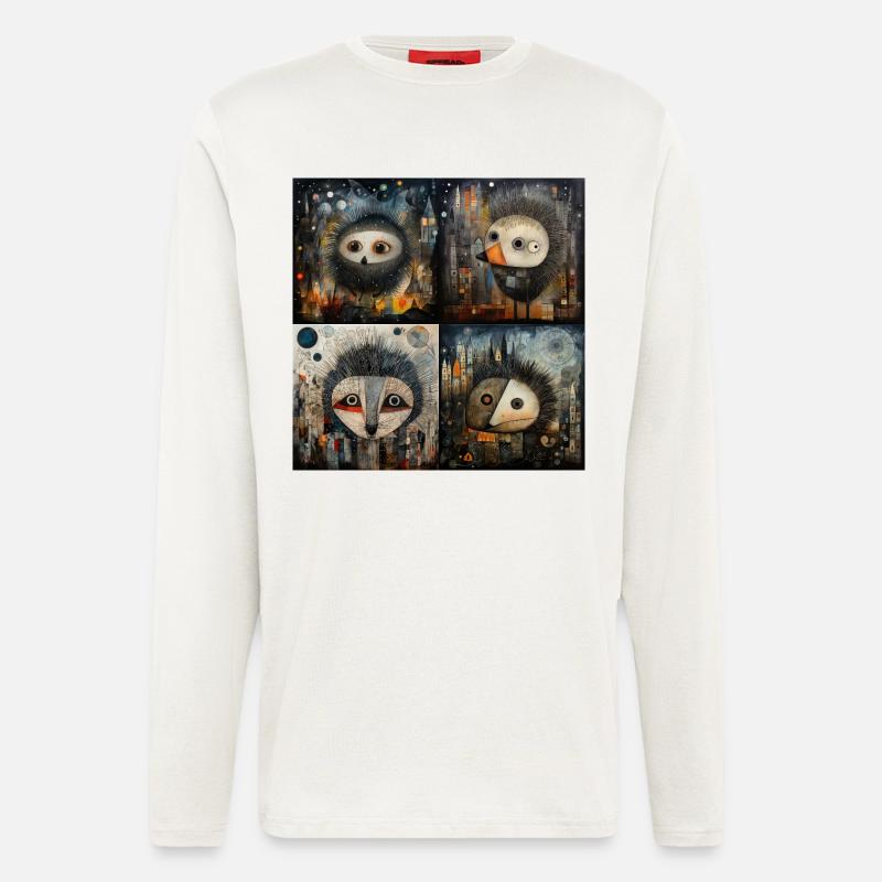 4 hedgehogs - Longsleeve - made by SPREAD  - OFF WHITE