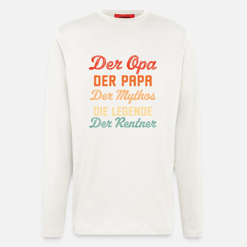 Opa Papa Rentner  - Langarmshirt - made by SPREAD  - OFF WHITE
