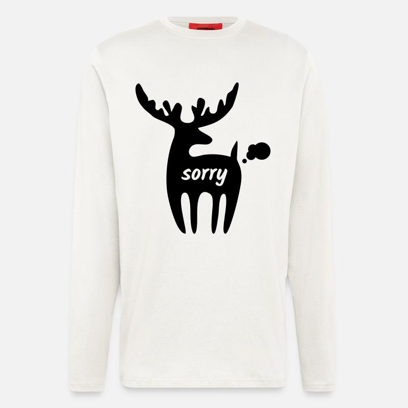 Pupsendes Rentier - Langarmshirt - made by SPREAD - OFF WHITE