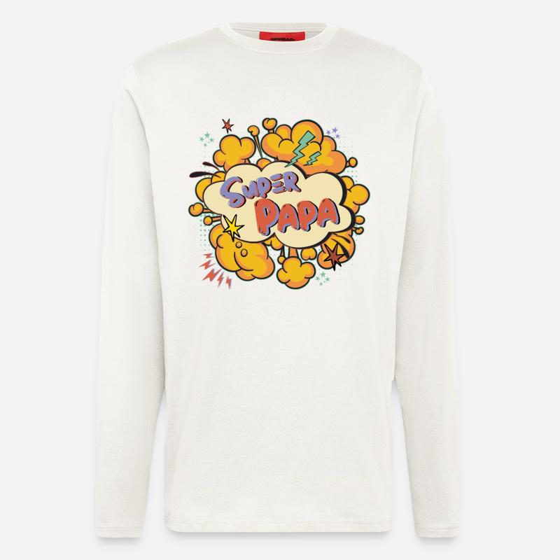 Super Dad Comic Explosion - Longsleeve - made by SPREAD  - OFF WHITE