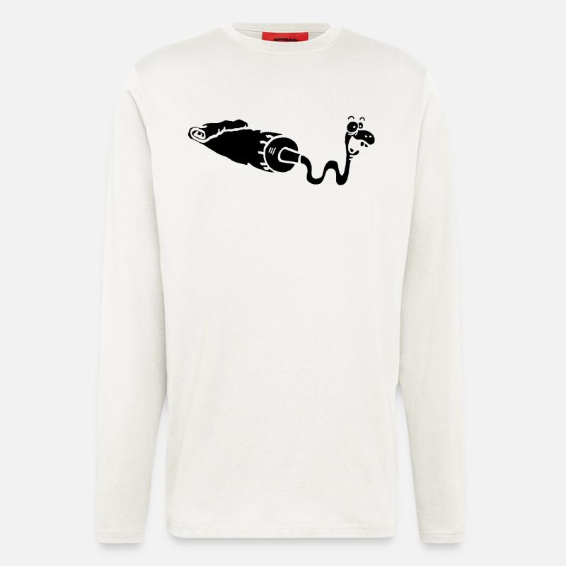 Gouache oder schwarze Schlange? - Langarmshirt - made by SPREAD  - OFF WHITE