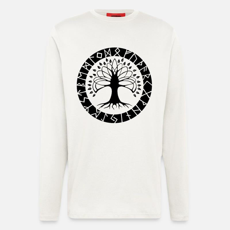 Schwarzer Runenbaum - Langarmshirt - made by SPREAD  - OFF WHITE