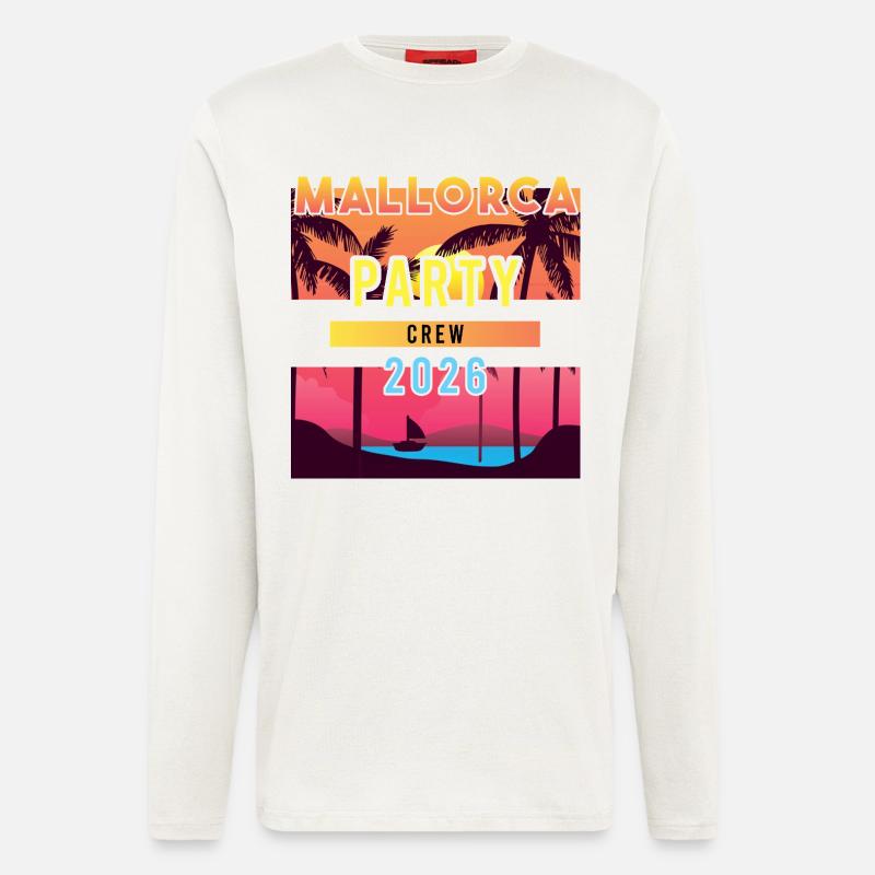 Mallorca Party Crew 2026 - Langarmshirt - made by SPREAD  - OFF WHITE
