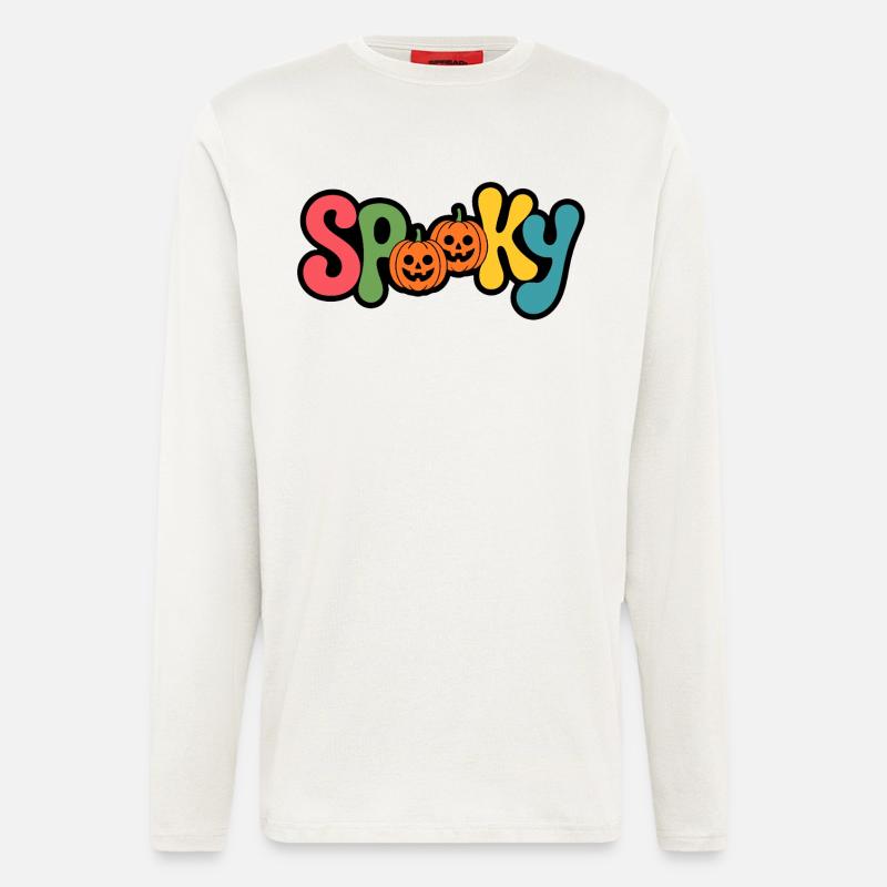 Spooky Pumpkin Halloween Logo - Longsleeve - made by SPREAD  - OFF WHITE