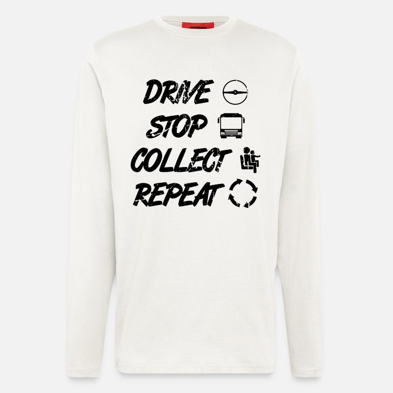 Busfahrer Zeitplan - Langarmshirt - made by SPREAD  - OFF WHITE