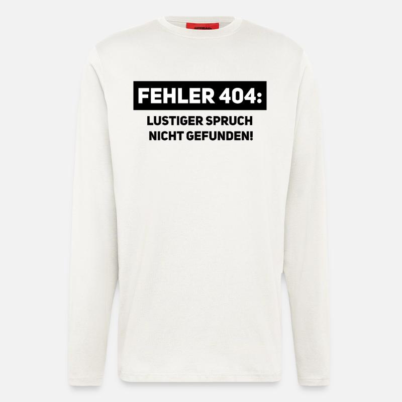 Mistake 404 – Funny Computer Scientist Saying - Longsleeve - made by SPREAD  - OFF WHITE