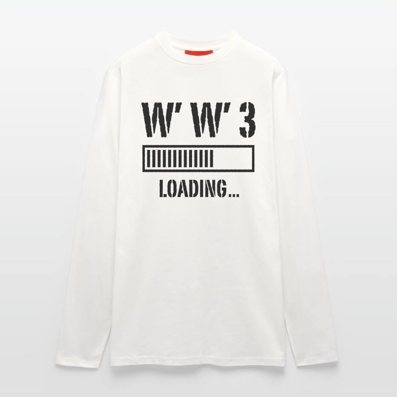 World War 3 Loading … (Frieden / Krieg / Black) Langarmshirt - made by SPREAD 
