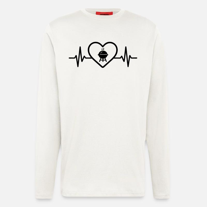 Grillen Herz Sommer - Langarmshirt - made by SPREAD  - OFF WHITE