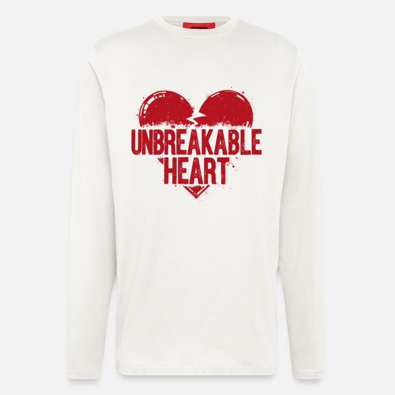 Unbreakable Heart Statement - Langarmshirt - made by SPREAD  - OFF WHITE
