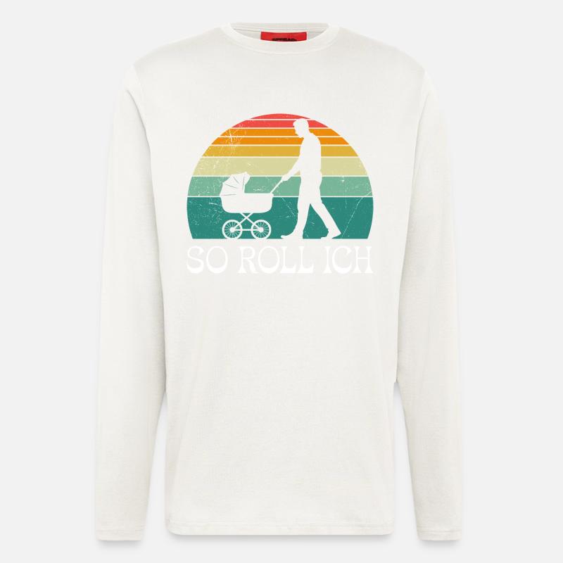 Soon dad SO I ROLL MERRILY - Longsleeve - made by SPREAD  - OFF WHITE