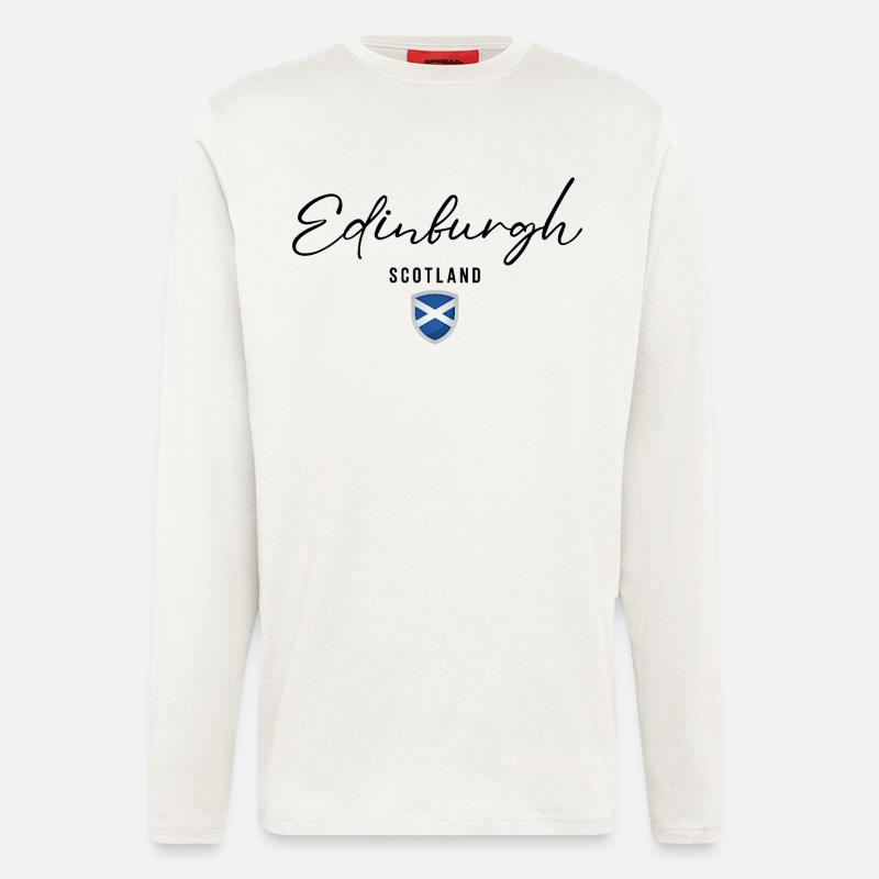 Elegantes Design Edinburgh, schottischer Stolz - Langarmshirt - made by SPREAD  - OFF WHITE