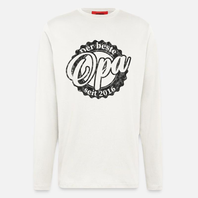 Der Beste Opa seit 2016 - Langarmshirt - made by SPREAD  - OFF WHITE