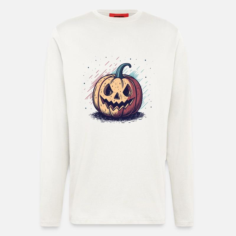 Pumpkin jackolantern chart - Longsleeve - made by SPREAD  - OFF WHITE