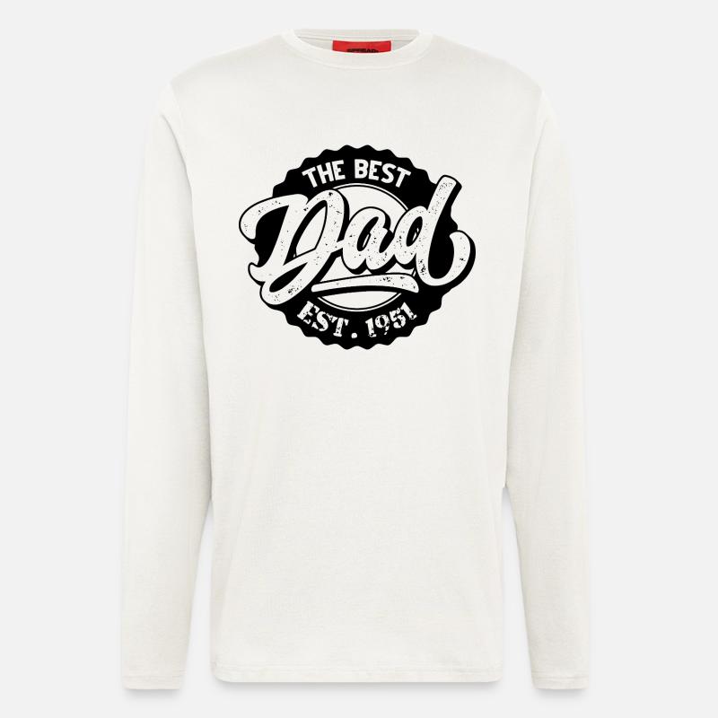 The Best Dad EST 1951 - Longsleeve - made by SPREAD  - OFF WHITE