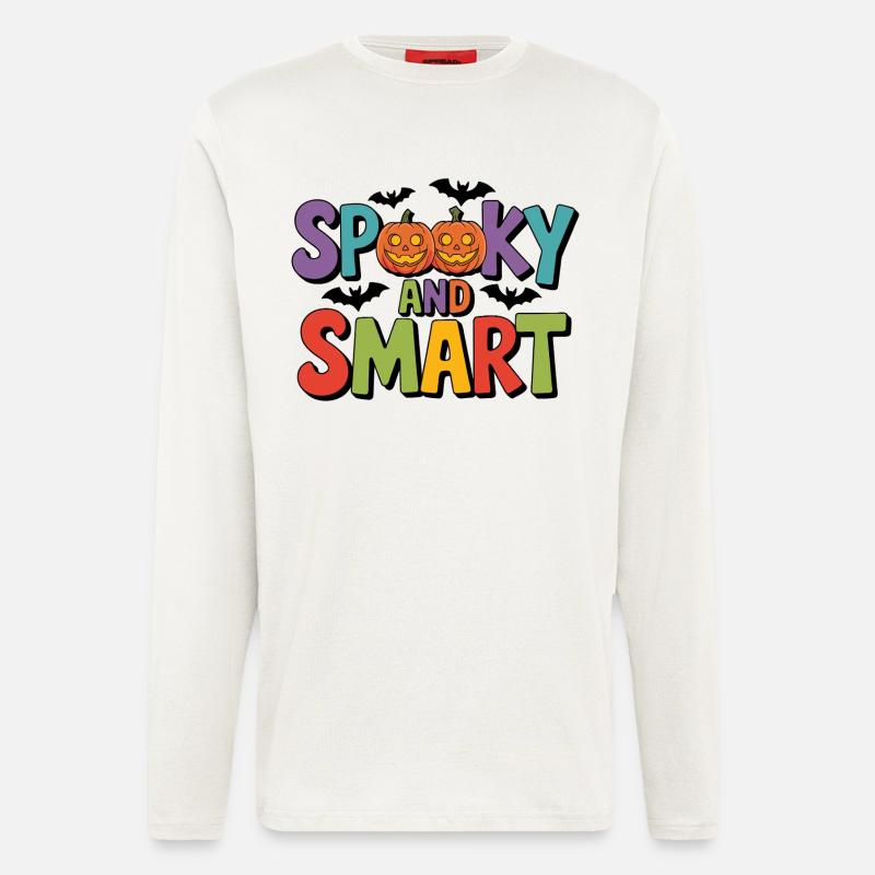 Spooky and Smart Halloween Design - Langarmshirt - made by SPREAD - OFF WHITE
