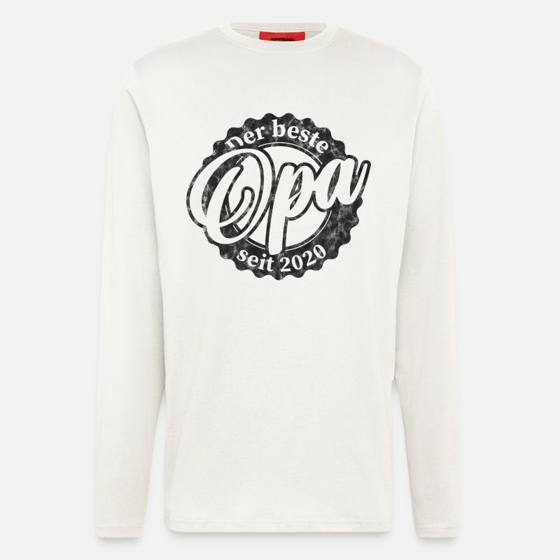 Der Beste Opa seit 2020 - Langarmshirt - made by SPREAD - OFF WHITE