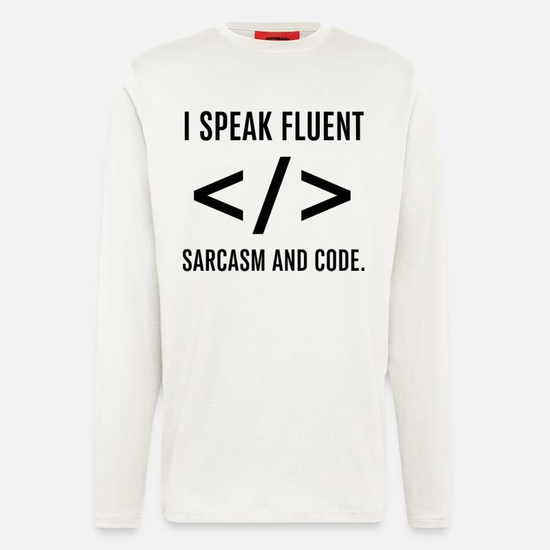 I Speak Fluent Code - Longsleeve - made by SPREAD  - OFF WHITE