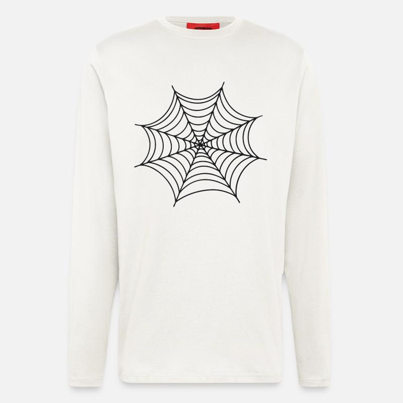 Black Minimalist Spider Web - Longsleeve - made by SPREAD  - OFF WHITE