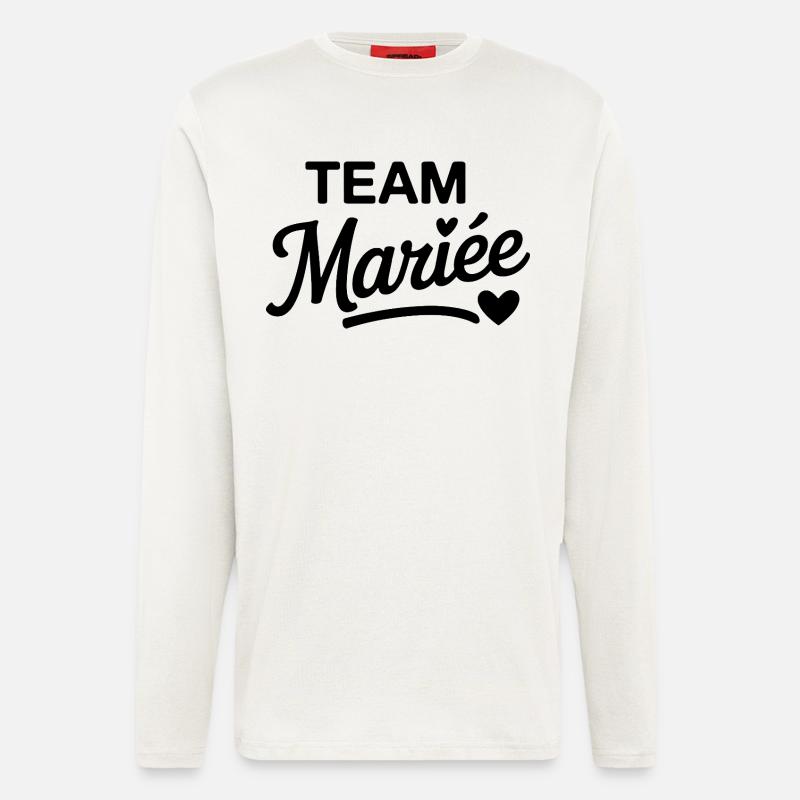 Team Braut gestaltet eleganten Junggesellenabschied - Langarmshirt - made by SPREAD - OFF WHITE