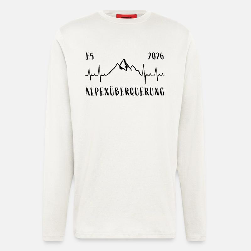 Alpenüberquerung E5 2026 - Langarmshirt - made by SPREAD  - OFF WHITE