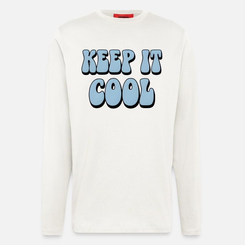 Keep It Cool Bubble Text - Longsleeve - made by SPREAD  - OFF WHITE