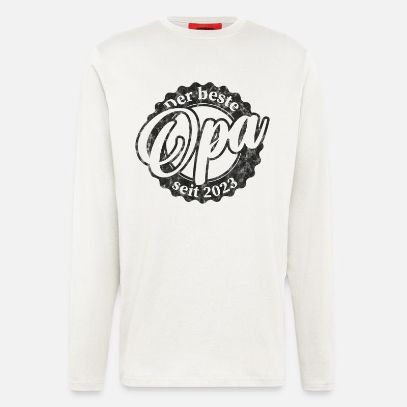 Der Beste Opa seit 2023 - Langarmshirt - made by SPREAD  - OFF WHITE