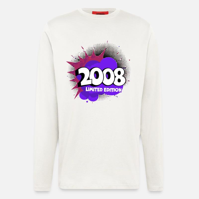 2008 Limitierte Edition 18. volljährig volljährige - Langarmshirt - made by SPREAD - OFF WHITE