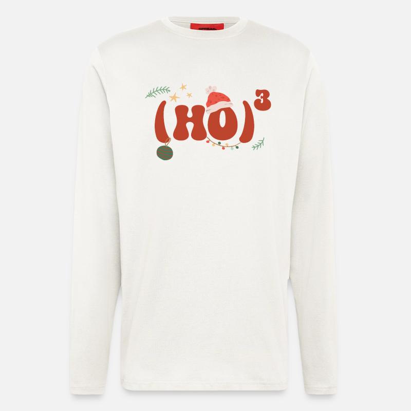 Weihnachten Mathematik Hohoho Matheformel Mathe - Langarmshirt - made by SPREAD  - OFF WHITE
