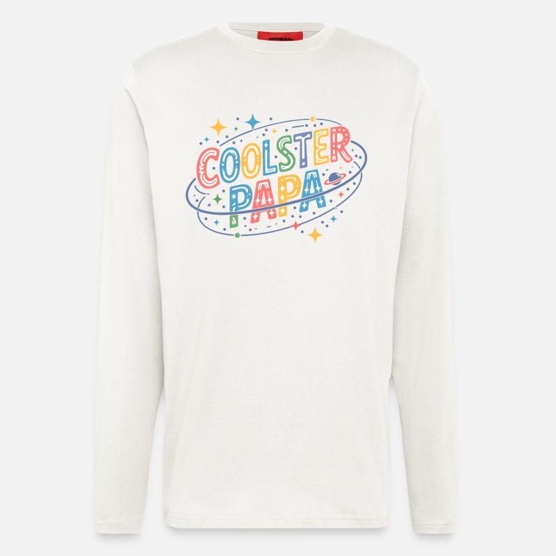 Coolster Papa Space-Design - Langarmshirt - made by SPREAD  - OFF WHITE