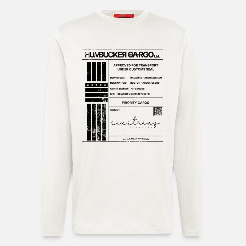 Shipping Label, schwarz - Langarmshirt - made by SPREAD  - OFF WHITE