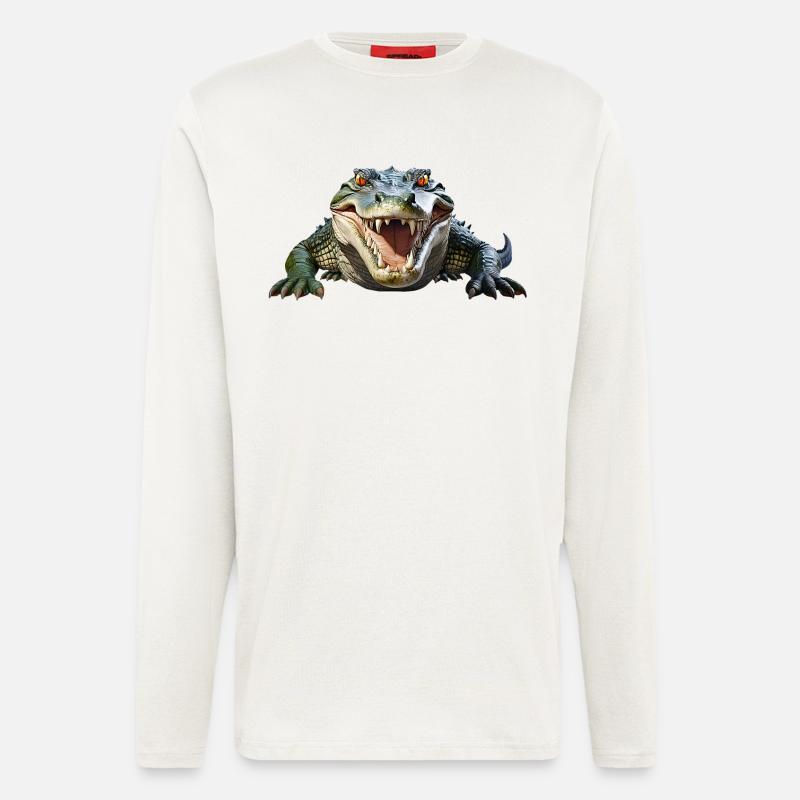 Krokodil - Langarmshirt - made by SPREAD  - OFF WHITE