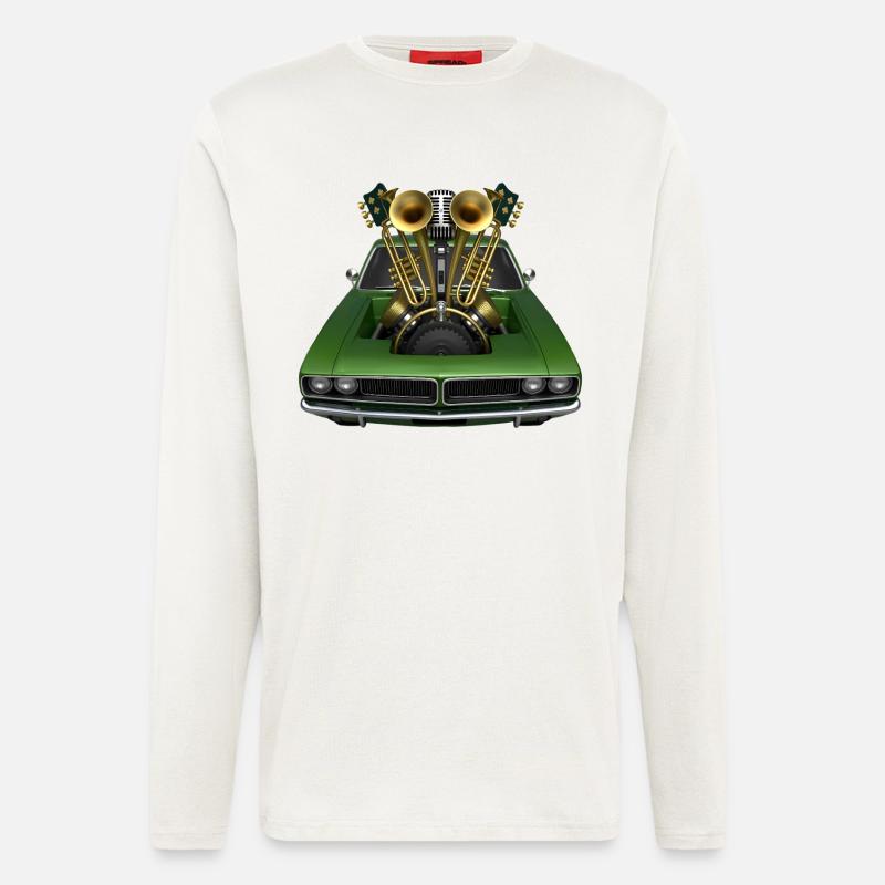 BRASS BAND – Ton & Bild - Langarmshirt - made by SPREAD  - OFF WHITE
