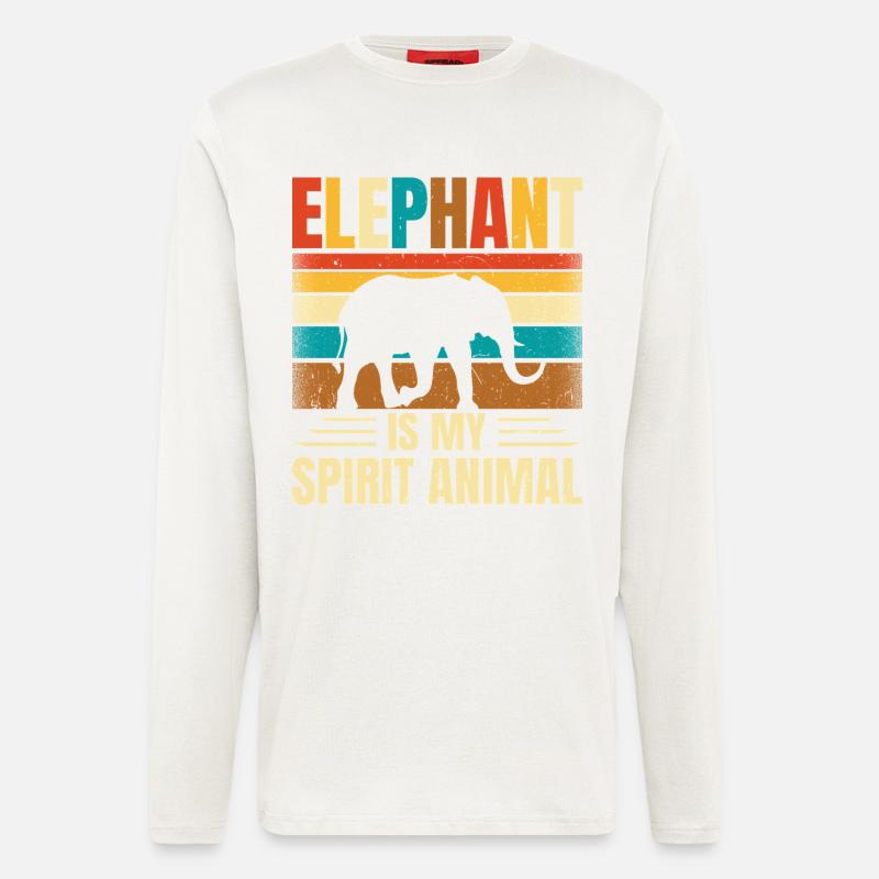 Elefant - Langarmshirt - made by SPREAD  - OFF WHITE
