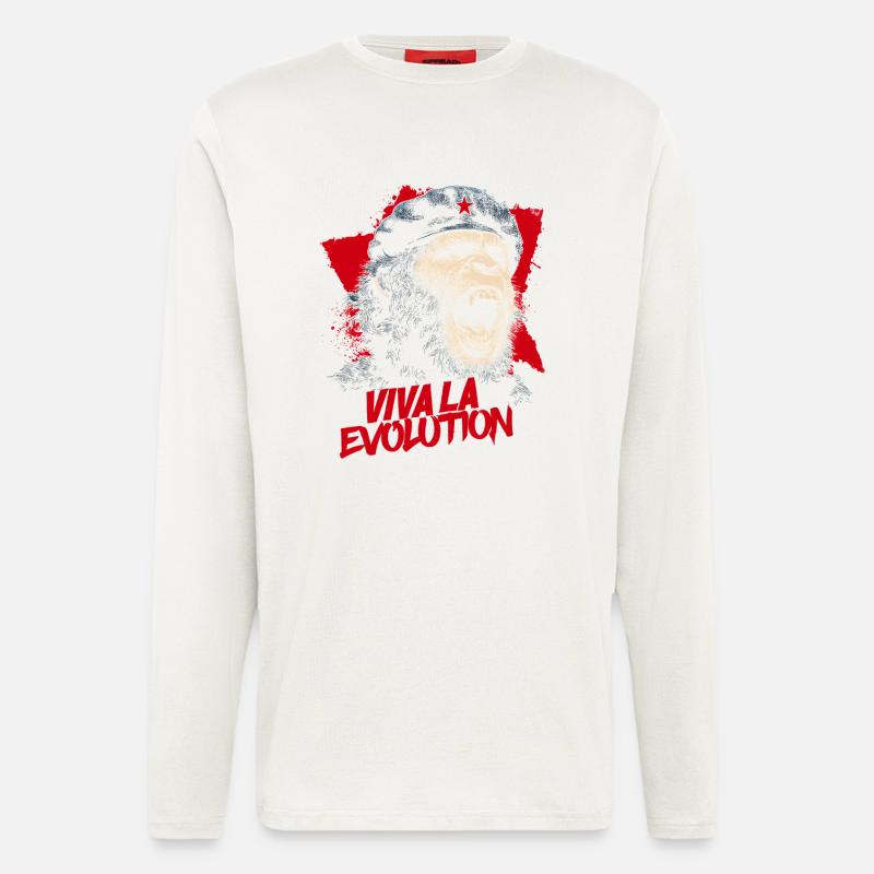 Viva La Evolution - Longsleeve - made by SPREAD  - OFF WHITE