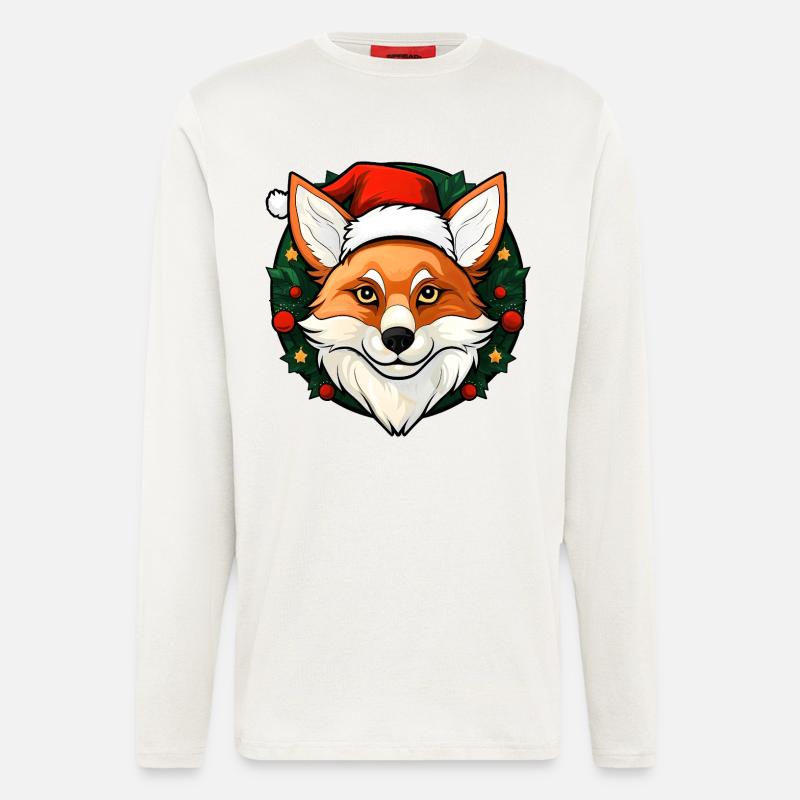 Foxes Christmas - Longsleeve - made by SPREAD  - OFF WHITE
