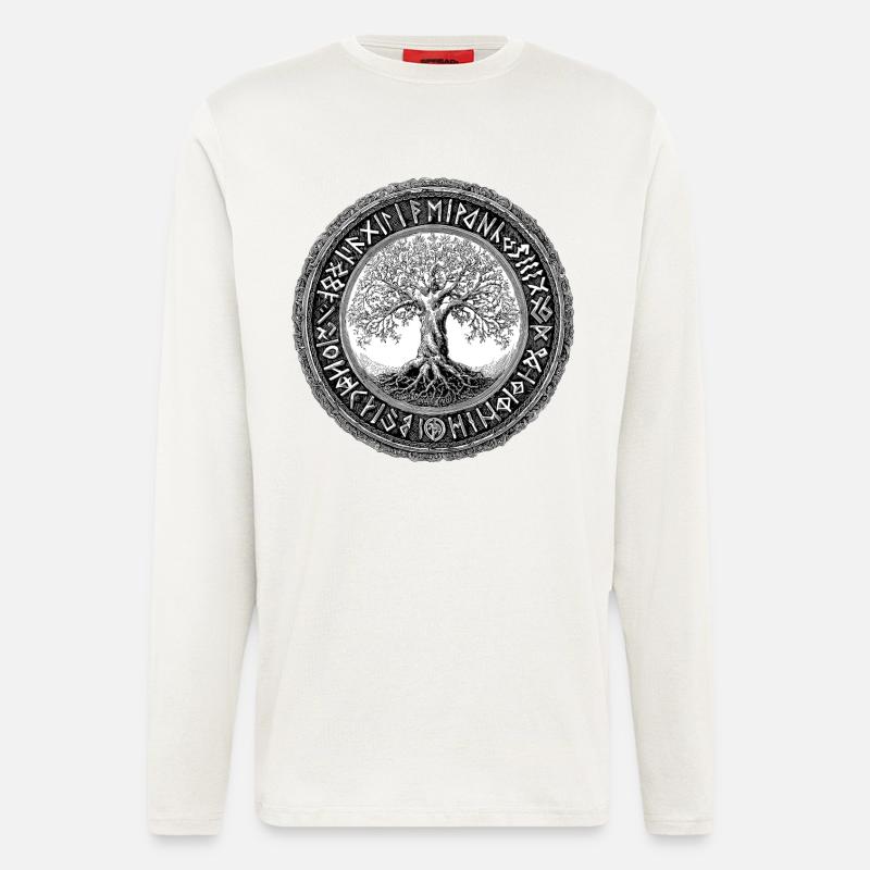 Yygdrasil-Ygdrasil-Viking-Vikings-Odin - Langarmshirt - made by SPREAD  - OFF WHITE