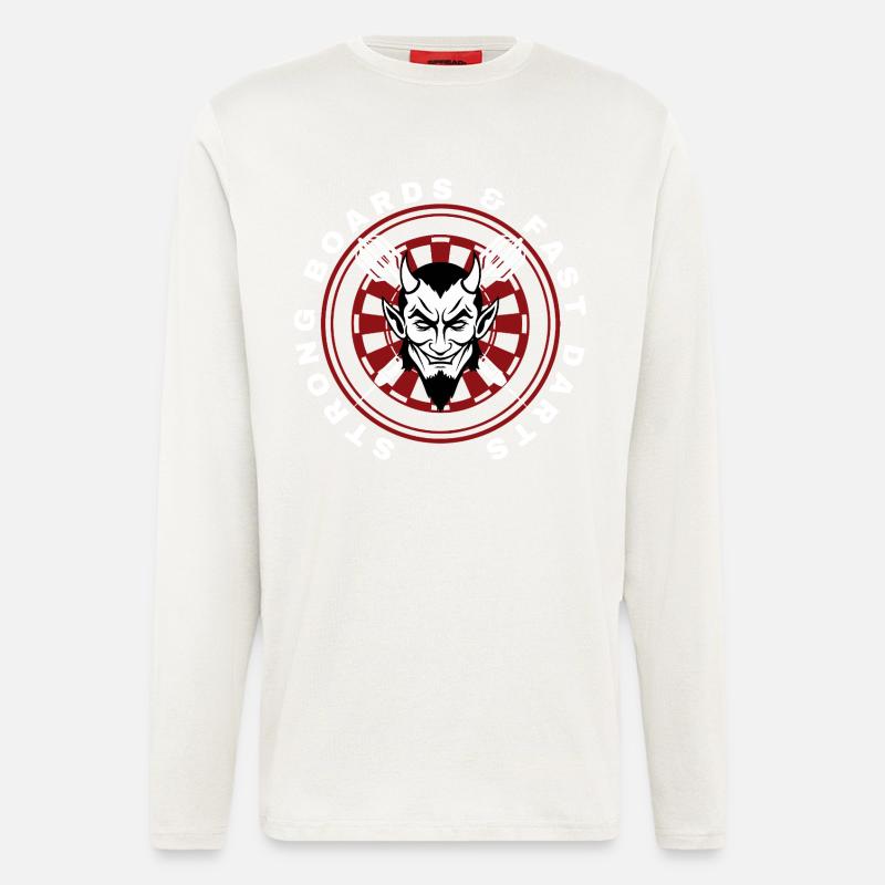 DARTS, DARTBOARD AND DEVIL  - Langarmshirt - made by SPREAD  - OFF WHITE