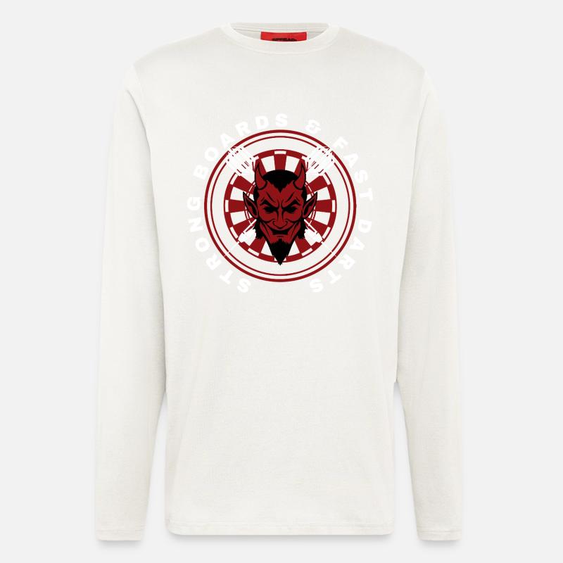 Darts, bullseye, dartboard and devil. - Longsleeve - made by SPREAD  - OFF WHITE