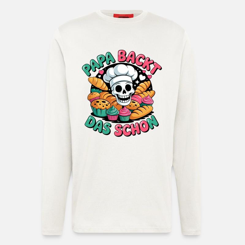 Papa Backt Das Schon - Langarmshirt - made by SPREAD  - OFF WHITE