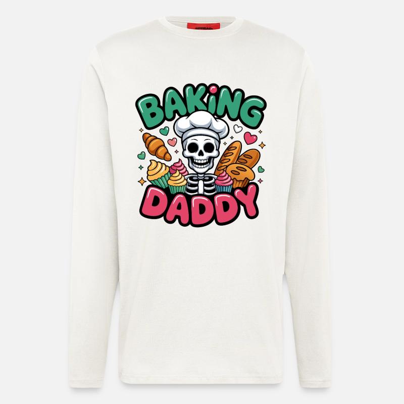 Baking Daddy Skull Cook - Longsleeve - made by SPREAD  - OFF WHITE