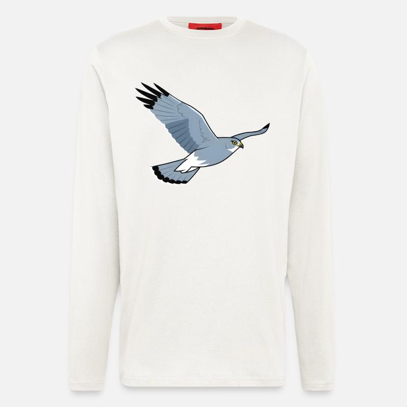 Kornweihe Circus Cyaneus Greifvogel - Langarmshirt - made by SPREAD  - OFF WHITE